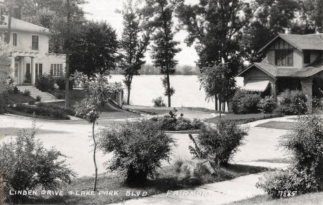 Linden Drive and Lake Park Blvd., Fairmont Minnesota, 1928