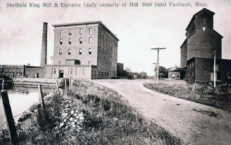 Sheffield King Mill and Elevator, Faribault Minnesota, 1910
