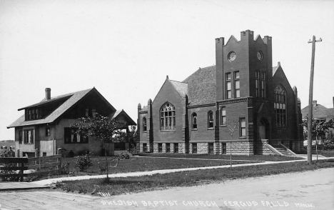 Swedish Baptist Church, Fergus Falls Minnesota, 1910's