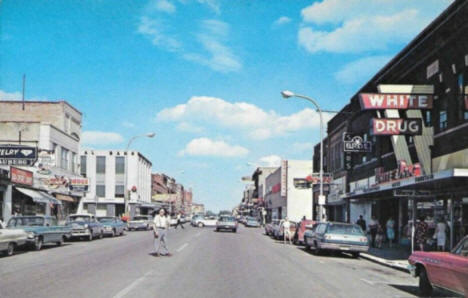 Looking east on Lincoln Avenue, Fergus Falls Minnesota, 1966