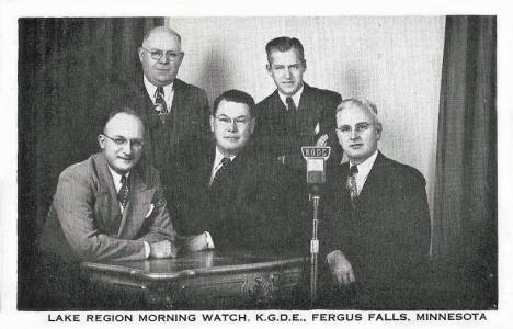 Lake Region Morning Watch, KGDE Radio (now KRBF), Fergus Falls Minnesota, 1940's