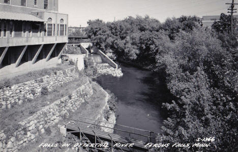 Falls on the Ottertail River, Fergus Falls Minnesota, 1940's