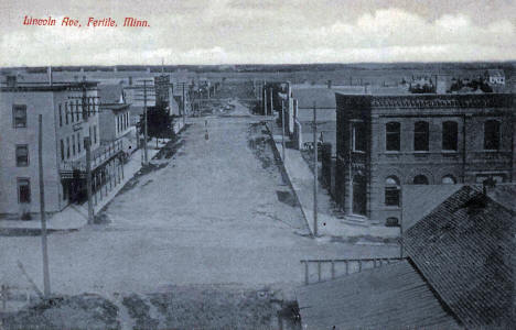 Lincoln Avenue, Fertile Minnesota, 1910