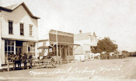 Main Street looking north, Florence Minnesota, 1908