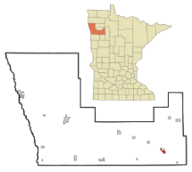 Location of Fosston, Minnesota