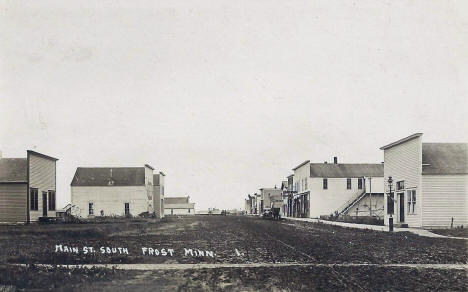 Main Street South, Frost Minnesota, 1917