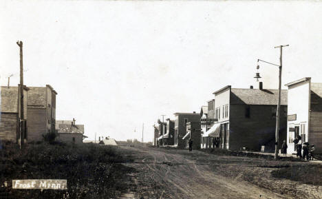 Street scene, Frost Minnesota, 1912