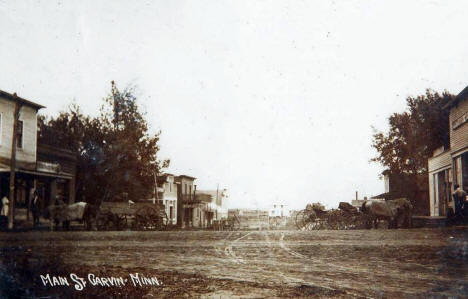 Main Street, Garvin Minnesota, 1908