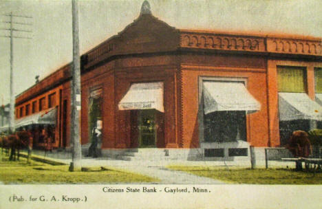 Citizens State Bank, Gaylord Minnesota, 1908