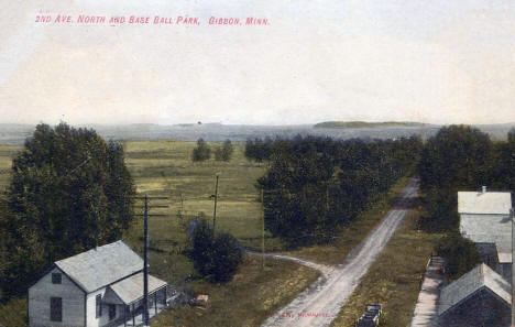 2nd Avenue North and Baseball Park, Gibbon Minnesota, 1907