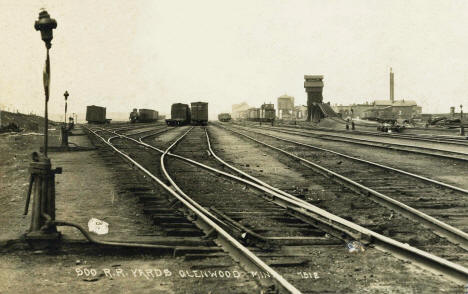 Soo Railroad Yards, Glenwood Minnesota, 1919