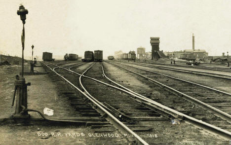 Soo Railroad Yards, Glenwood Minnesota, 1919