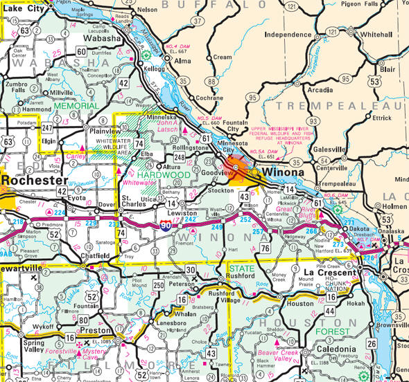 Minnesota State Highway Map of the Goodview Minnesota area 