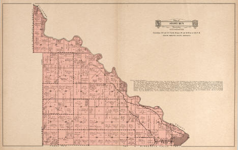 Plat map of Stony Run Township in Yellow Medicine County Minnesota, 1929