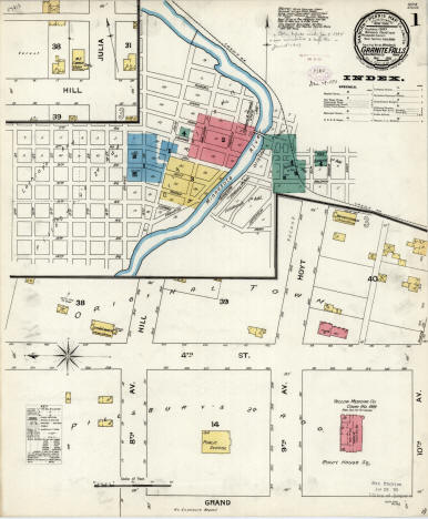 Sanborn Fire Insurance Map of Granite Falls Minnesota, 1893