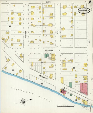 Sanborn Fire Insurance Map of Granite Falls Minnesota, 1893