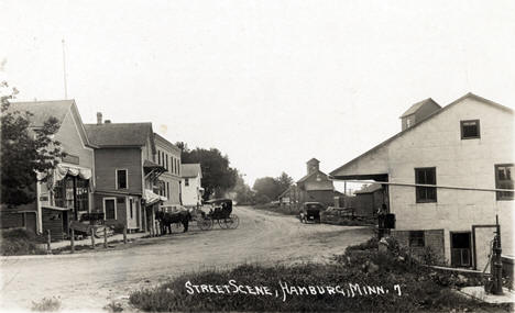 Street scene, Hamburg Minnesota, 1917