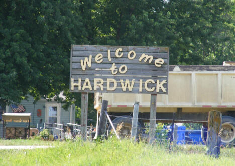 Welcome sign, Hardwick Minnesota