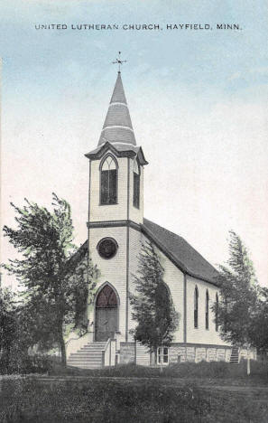 United Lutheran Church, Hayfield Minnesota, 1909