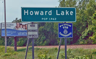 Population sign, Howard Lake Minnesota