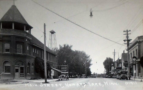 Main Street, Howard Lake Minnesota, 1920's