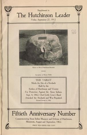 Supplement to The Hutchinson Leader on the 1862 Indian Wars, 1912