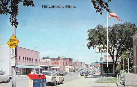 Street scene, Hutchinson Minnesota, 1960's