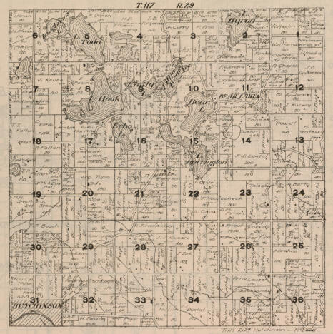 Plat map of Hutchinson Township, Glencoe County, Minnesota, 1916