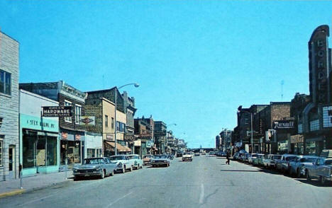 Street scene, International Falls Minnesota, 1950's