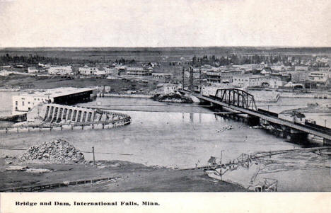 Bridge and Dam, International Falls Minnesota, 1910's