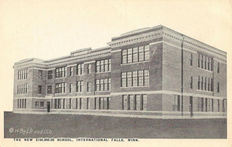 New $150,000 School, International Falls Minnesota, 1910's