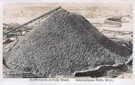 50,000 Cords of Pulp Wood, International Falls Minnesota, 1920's
