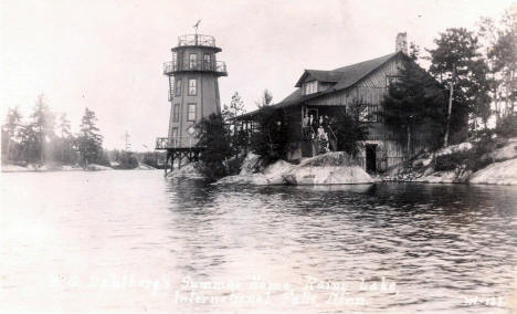 Dahlberg's Summer Home on Rainy Lake near International Falls Minnesota, 1923