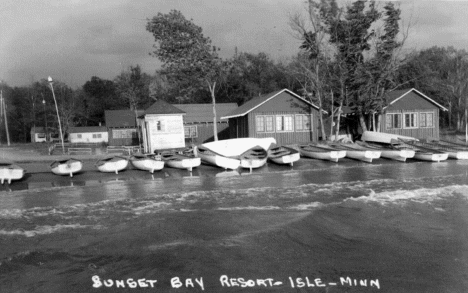 Sunset Bay Resort, Isle Minnesota, 1950's
