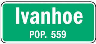 Ivanhoe Minnesota population sign