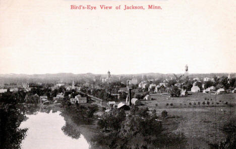 Birdseye view of Jackson Minnesota, 1914