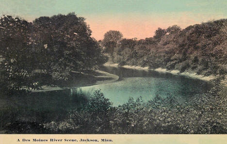 Des Moines River scene, Jackson Minnesota, 1911