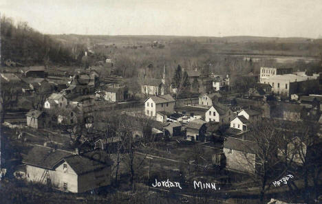 Birds eye view, Jordan Minnesota, 1915