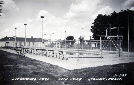 Swimming Pool at City Park, Kasson Minnesota, 1950's