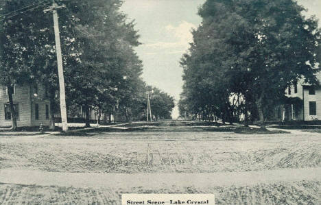 Street scene, Lake Crystal Minnesota, 1910's