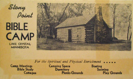 Stony Point Bible Camp, Lake Crystal Minnesota, 1930's