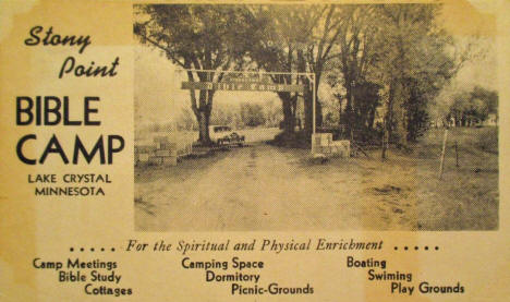 Stony Point Bible Camp, Lake Crystal Minnesota, 1930's