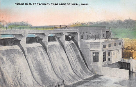 Power Dam at Rapidan, near Lake Crystal Minnesota, 1910