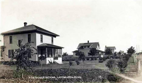 Residence scene, Lamberton Minnesota, 1920