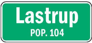 Population sign, Lastrup Minnesota