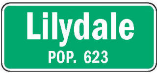 Population sign, Lilydale Minnesota