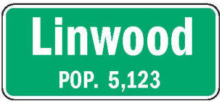 Linwood Township population sign