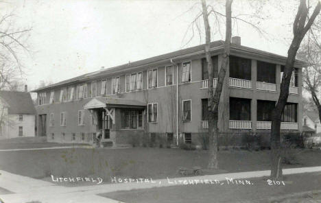 Litchfield Hospital, Litchfield Minnesota, 1921