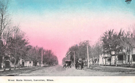 West Main Street, Luverne Minnesota, 1908