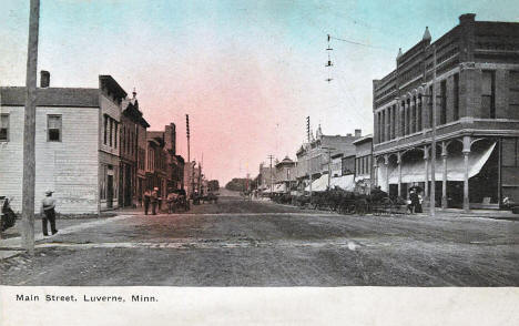 Main Street, Luverne Minnesota, 1908